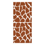 Giraffe Pattern. Brown. Rack Card