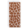 Giraffe Pattern. Brown. Rack Card
