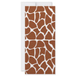 Giraffe Pattern. Brown. rack cards