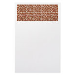 Giraffe Pattern. Brown. Stationery Paper