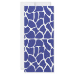 Giraffe Pattern. Dark Blue. Rack Card Design