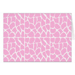 Giraffe Pattern. Pale Pink. Cards