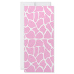 Giraffe Pattern. Pale Pink. Full Color Rack Card