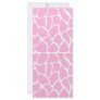 Giraffe Pattern. Pale Pink. Full Color Rack Card