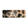 Giraffe Pattern Print Mailing Label