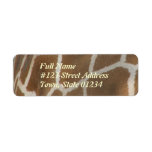 Giraffe Pattern Return Address Label