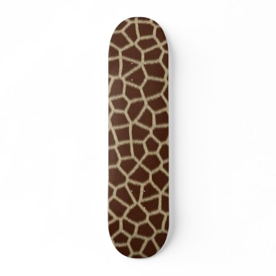 Giraffe Pattern Skateboard by dgpaulart