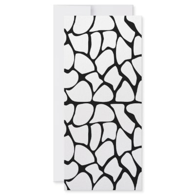 Giraffe Pattern. White and Black. Custom Rack Card by Graphics_By_Metarla