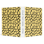 Giraffe Pattern. Yellow & Black. Vinyl Binders