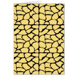 Giraffe Pattern. Yellow & Black. Cards