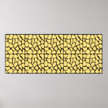 Giraffe Pattern. Yellow & Black. Poster