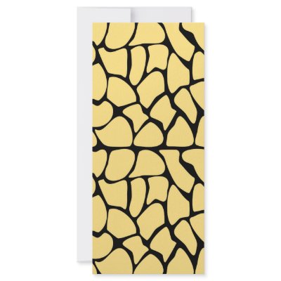 Giraffe Pattern. Yellow & Black. Rack Card Template by Graphics_By_Metarla