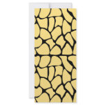 Giraffe Pattern. Yellow & Black. rack cards