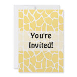 Giraffe Pattern. Yellow. Personalized Announcements