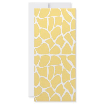 Giraffe Pattern. Yellow. Personalized Rack Card by Graphics_By_Metarla