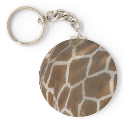 Giraffe Patterned Keychain by WildlifeAnimals