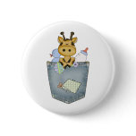 Giraffe pocket pal button
