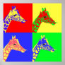 Giraffe Pop Art Poster