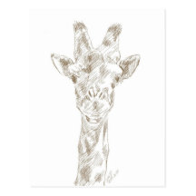 Giraffe Postkarten