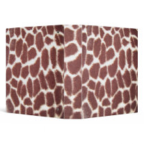 Giraffe Print Binder