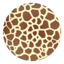 Giraffe Print Envelope Seal Round Sticker