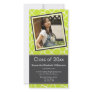 Giraffe Print Graduation Photo Announcement lime Picture Card