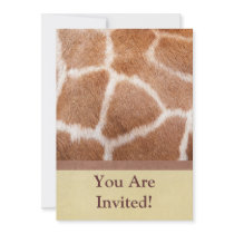 Giraffe Print Invitation