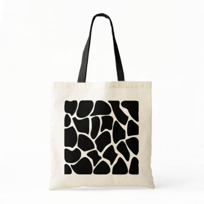 Giraffe Print Pattern. Animal Print Design, Black Bags by Graphics_By_Metarla
