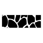 Giraffe Print Pattern. Animal Print Design, Black business cards