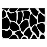 Giraffe Print Pattern. Animal Print Design, Black Greeting Cards