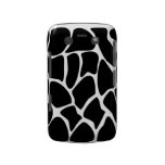 Giraffe Print Pattern. Animal Print Design, Black. Blackberry Case