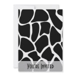 Giraffe Print Pattern. Animal Print Design, Black invitations