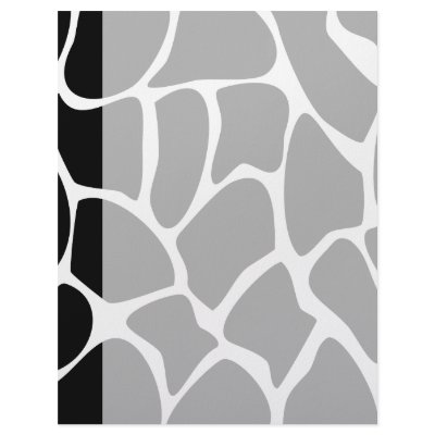 Giraffe Print Pattern. Animal Print Design, Black Custom Letterhead by Graphics_By_Metarla