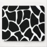 Giraffe Print Pattern. Animal Print Design, Black Mouse Pads