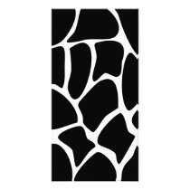 Giraffe Print Pattern. Animal Print Design, Black Photo Card