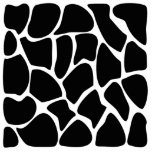 Giraffe Print Pattern. Animal Print Design, Black photo sculptures