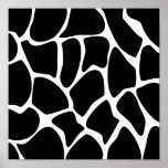 Giraffe Print Pattern. Animal Print Design, Black