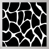 Giraffe Print Pattern. Animal Print Design, Black