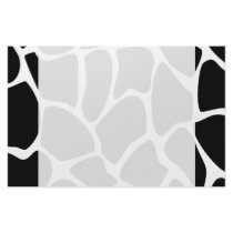 Giraffe Print Pattern. Animal Print Design, Black Stationery Design