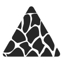 Giraffe Print Pattern. Animal Print Design, Black Triangle Stickers