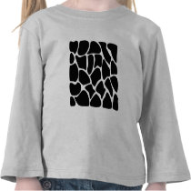 Giraffe Print Pattern. Animal Print Design, Black Tshirts
