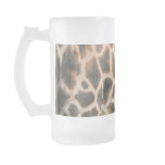 Giraffe Print Pattern Frosted Beer Mug