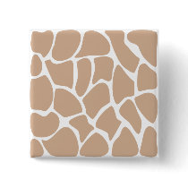 Giraffe Print Pattern in Beige. Button