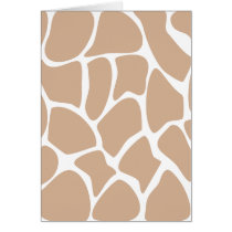 Giraffe Print Pattern in Beige. Cards