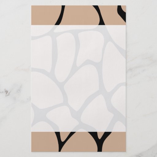 Giraffe Print Pattern in Beige. Custom Flyer