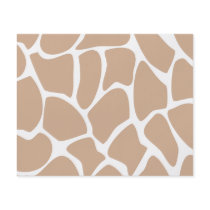 Giraffe Print Pattern in Beige. Full Color Flyer