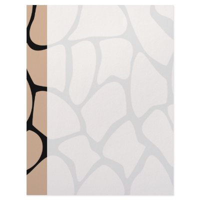 Giraffe Print Pattern in Beige. Letterhead Template by Graphics_By_Metarla