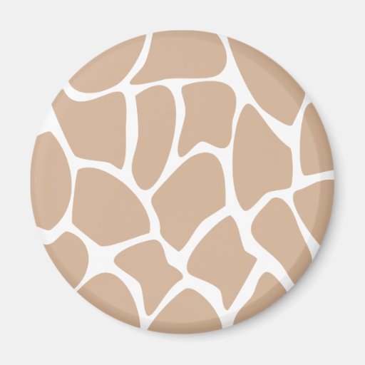 Giraffe Print Pattern in Beige. Refrigerator Magnet