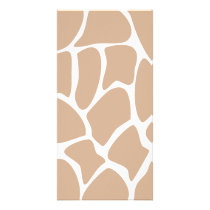 Giraffe Print Pattern in Beige. Custom Photo Card