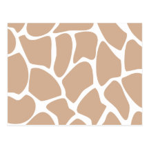 Giraffe Print Pattern in Beige. Post Cards